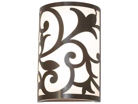 Meyda Rickard 2-Light Rail Bronze Wall Sconce