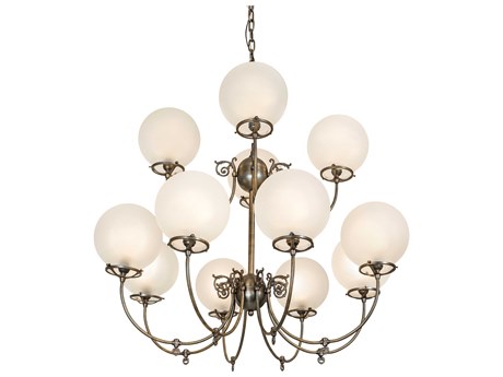 Meyda Revival 12-Light Antique Brass Chandelier