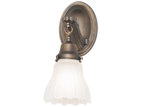 Meyda Hartford 1-Light Antique Brass Traditional Wall Sconce