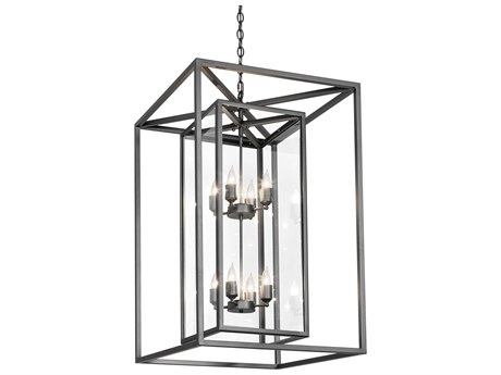 Meyda Kitzi Box 8-Light Wrought Iron Pendant