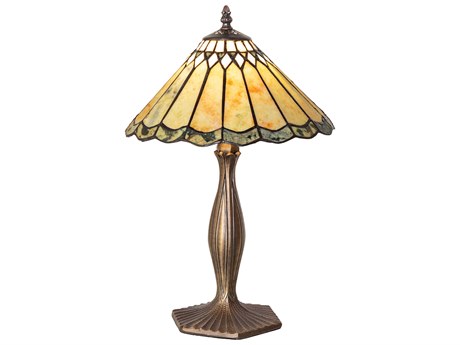 Meyda Carousel 1-Light Mahogany Bronze Table Lamp