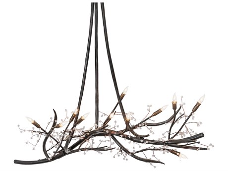 Meyda Winter Solstice 11-Light Dark Burnished Antique Copper Island Pendant