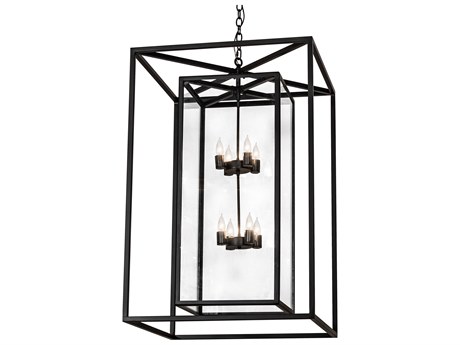 Meyda Kitzi Box 8-Light Solar Black Pendant