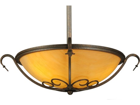 Meyda Alaine 3-Light Gilded Tobacco Pendant