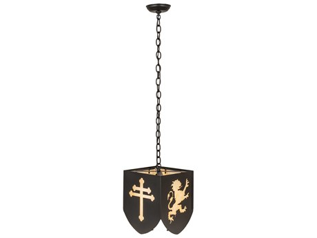Meyda 1-Light Black Glass Mini Pendant