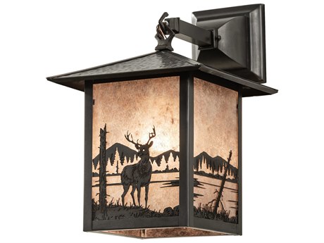 Meyda Seneca 1-Light Craftsman Brown Wall Sconce