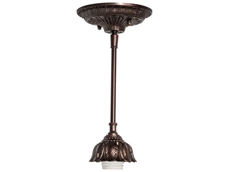 Meyda 1-Light Mahogany Bronze Round Mini Pendant