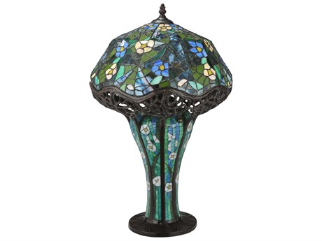 Meyda Tiffany Cobweb Mosaic  Table Lamp