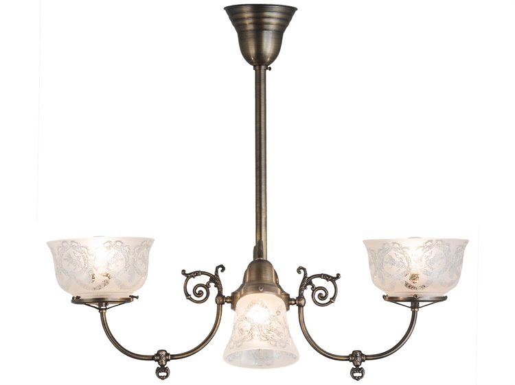 Meyda Revival 4-Light Brass Traditional Chandelier