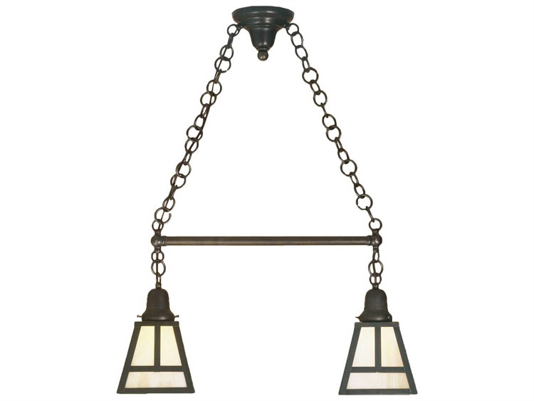 Meyda T Mission T" Mission" 2-Light Bronze Traditional Linear Island Pendant