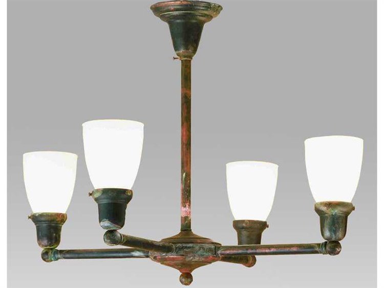 Meyda Revival Oyster Bay 4-Light Brown Traditional Chandelier