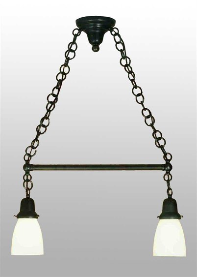 Meyda Revival Oyster Bay 2-Light Brown Traditional Linear Island Pendant