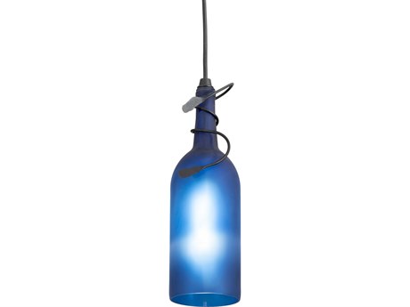 Meyda Tuscan Vineyard 1-Light Blue Mini Pendant