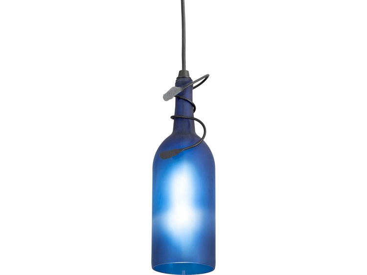 Meyda Tuscan Vineyard 1-Light Blue Mini Pendant