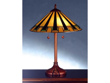 Meyda Steppe Hand Rubbed Copper Table Lamp