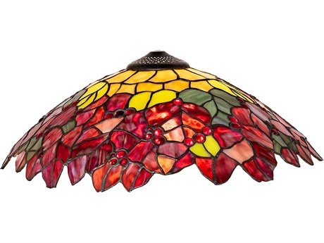 Meyda Poinsettia Mahogany Bronze Shade