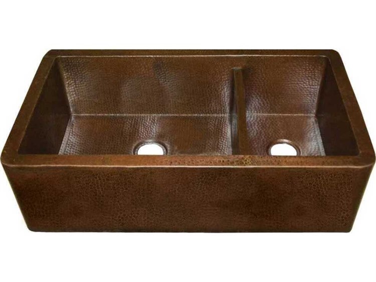 Photos - Kitchen Sink Native Trails Farmhouse Antique Copper Duet Pro CPK274