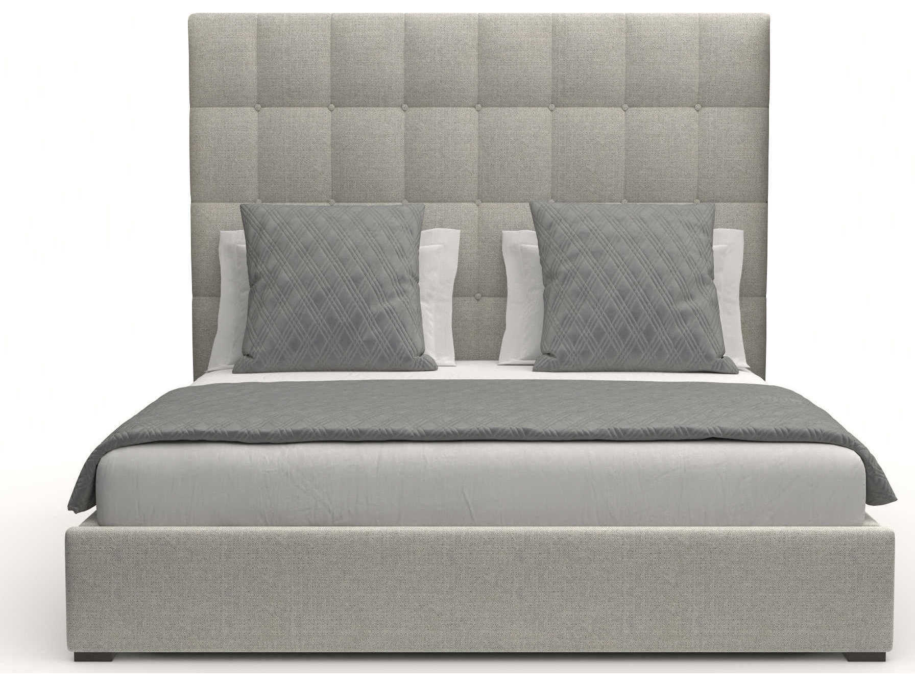 Nativa Interiors Moyra Box Tufted Upholstered Panel Bed with 67'' High ...