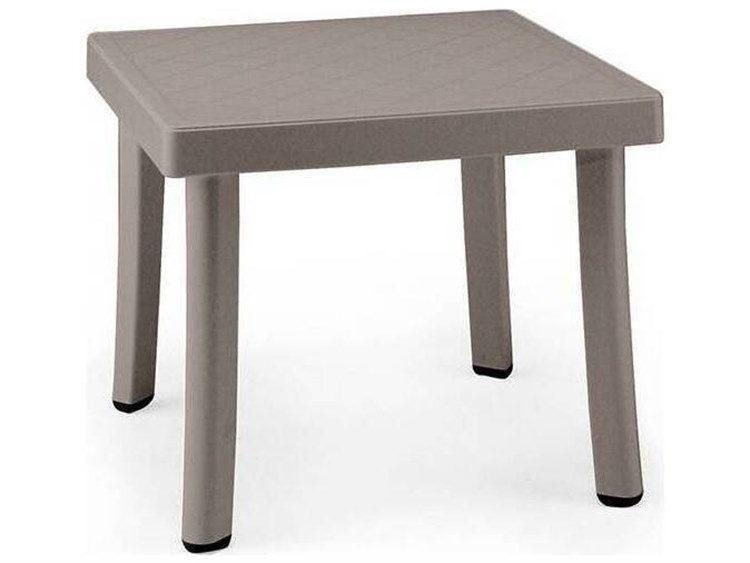 Nardi Rodi Fiberglass Resin Tortora 18'' Square Side Table