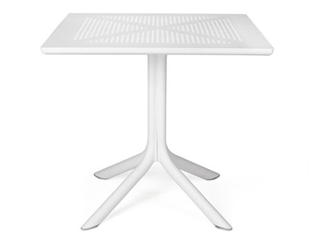Nardi Clip Fiberglass Resin Bianco 32'' Square Dining Table