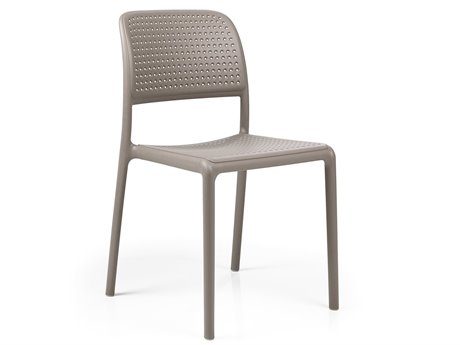 Nardi Bora Fiberglass Resin Tortora Stackable Bistro Side Chair