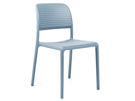 Nardi Bora Fiberglass Resin Celeste Stackable Bistro Side Chair