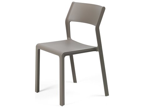 Nardi Trill Fiberglass Resin Tortora Stackable Bistro Side Chair
