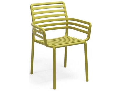 Nardi Doga Fiberglass Resin Pera Dining Arm Chair