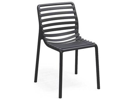 Nardi Doga Fiberglass Resin Antracite Stackable Bistro Chair