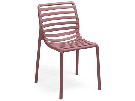 Nardi Doga Fiberglass Resin Marsala Stackable Bistro Chair