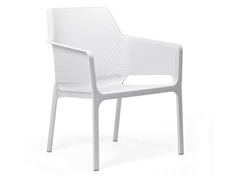 Nardi NET Relax Fiberglass Resin Bianco Stackable Lounge Chair
