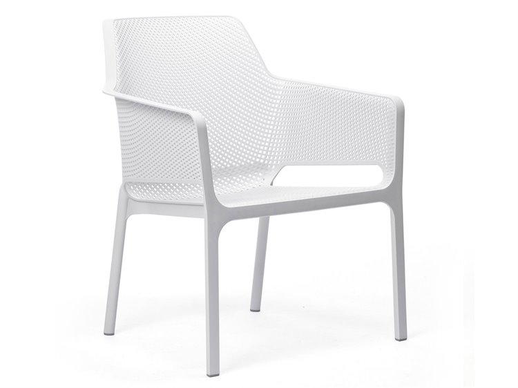Nardi NET Relax Fiberglass Resin Bianco Stackable Lounge Chair