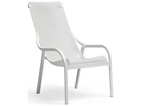 Nardi NET Fiberglass Resin Bianco Stackable Lounge Chair