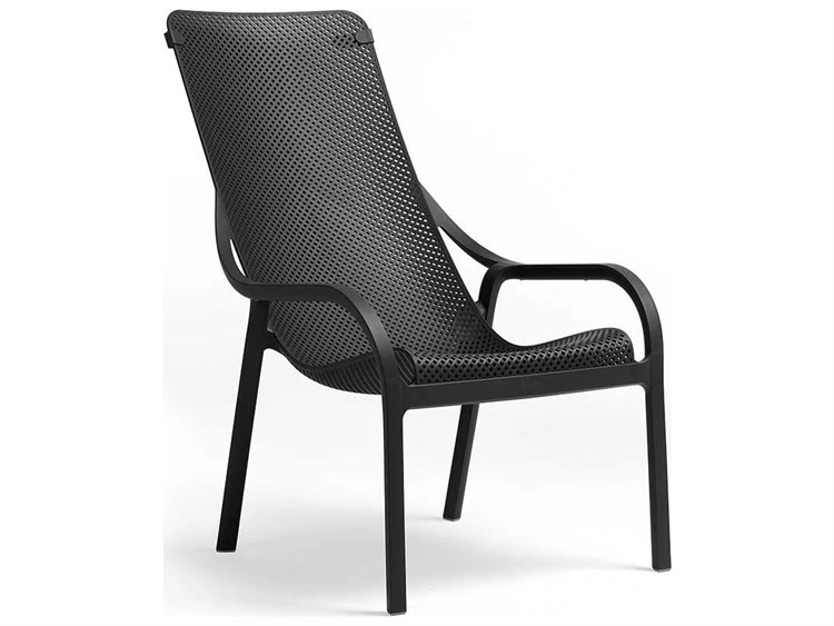 Nardi NET Fiberglass Resin Antracite Stackable Lounge Chair