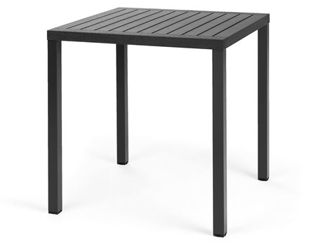 Nardi Cube 70 Aluminum Antracite 28'' Square DurelTop Dining Table