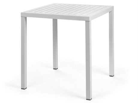 Nardi Cube 70 Aluminum Bianco 28'' Square DurelTop Dining Table
