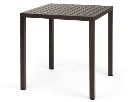 Nardi Cube 70 Aluminum Caffe 28'' Square DurelTop Dining Table