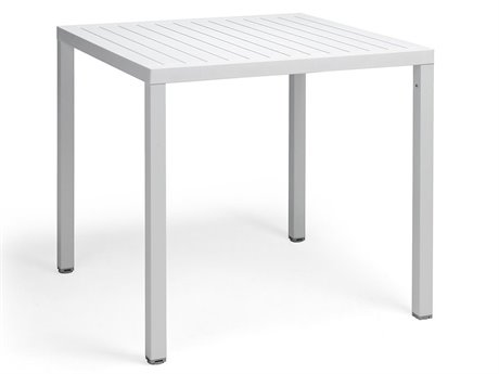Nardi Cube 80 Aluminum Bianco 32'' Square DurelTop Dining Table
