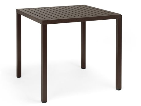 Nardi Cube 80 Aluminum Caffe 32'' Square DurelTop Dining Table