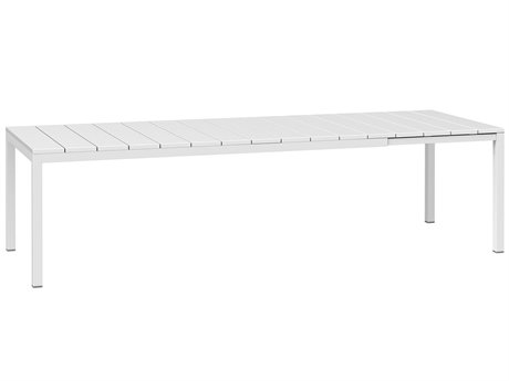 Nardi Rio 210 Resin Bianco 82-110''W x 39''D Rectangular Extension Dining Table