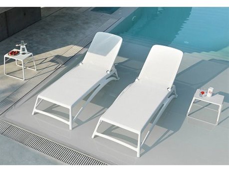 Nardi Atlantico Sling Fiberglass Resin Bianco Lounge Set