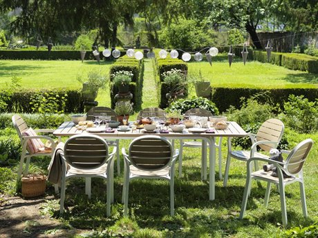 Nardi Palma Fiberglass Resin Bianco / Tortora Dining Set