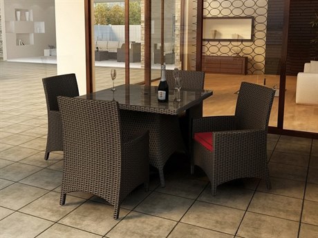 Forever Patio Barbados Wicker Thick 5 Piece Dining Set