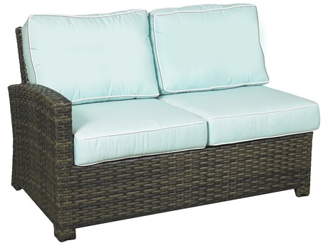Forever Patio Brookside Wicker Rye Sectional Left Arm Loveseat