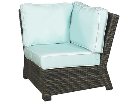 Forever Patio Brookside Wicker Rye Sectional 90 Degree Corner Lounge Chair