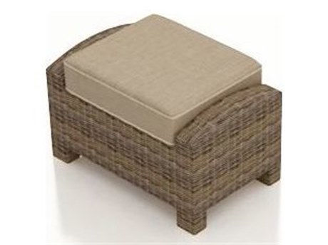 Forever Patio Cypress Wicker Heather Thick Rectangular Ottoman