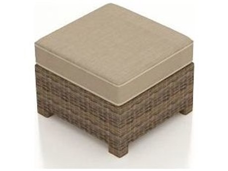 Forever Patio Cypress Wicker Heather Thick Square Ottoman