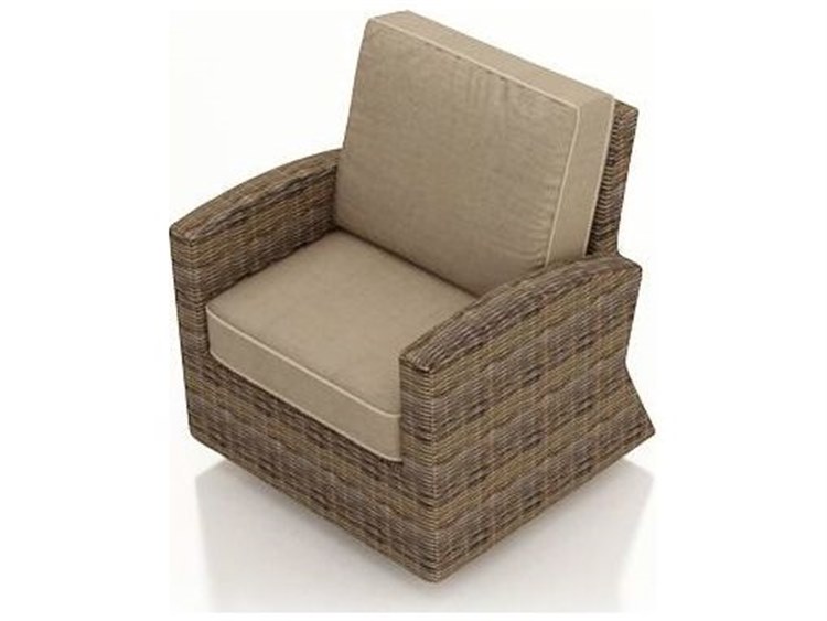 Forever Patio Cypress Wicker Heather Thick Swivel Glider Lounge Chair