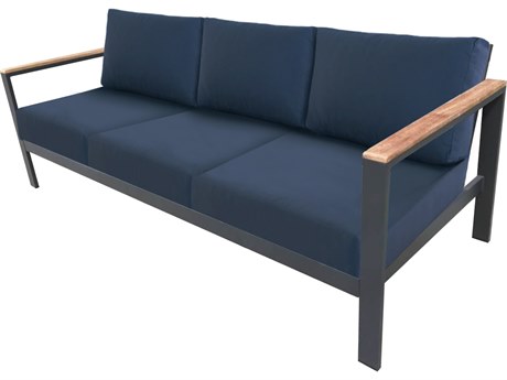 Forever Patio Hanover Slat Sofa with Polytuf Arm Set Replacement Cushions