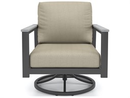 Forever Patio Hanover Slat Aluminum Swivel Rocker Lounge Chair with Polytuf Arm